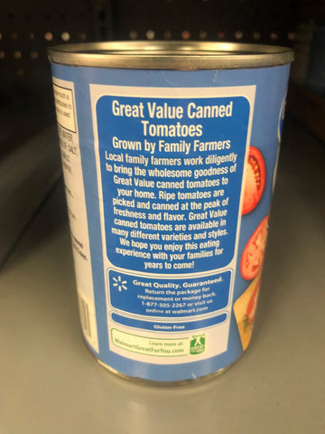 6 CANS Great Value Tomato Sauce 15 oz Can pasta marinara grill cheese