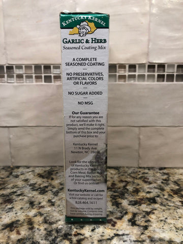 3 Boxes of Kentucky Kernal Coating Garlic Herb Mix, 7 oz