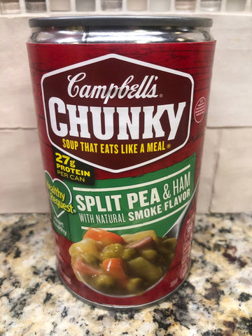 4 Cans of Campbell's Chunky Hr Split Pea & Ham Natural Smoke Flavor Soup, 18.8 oz