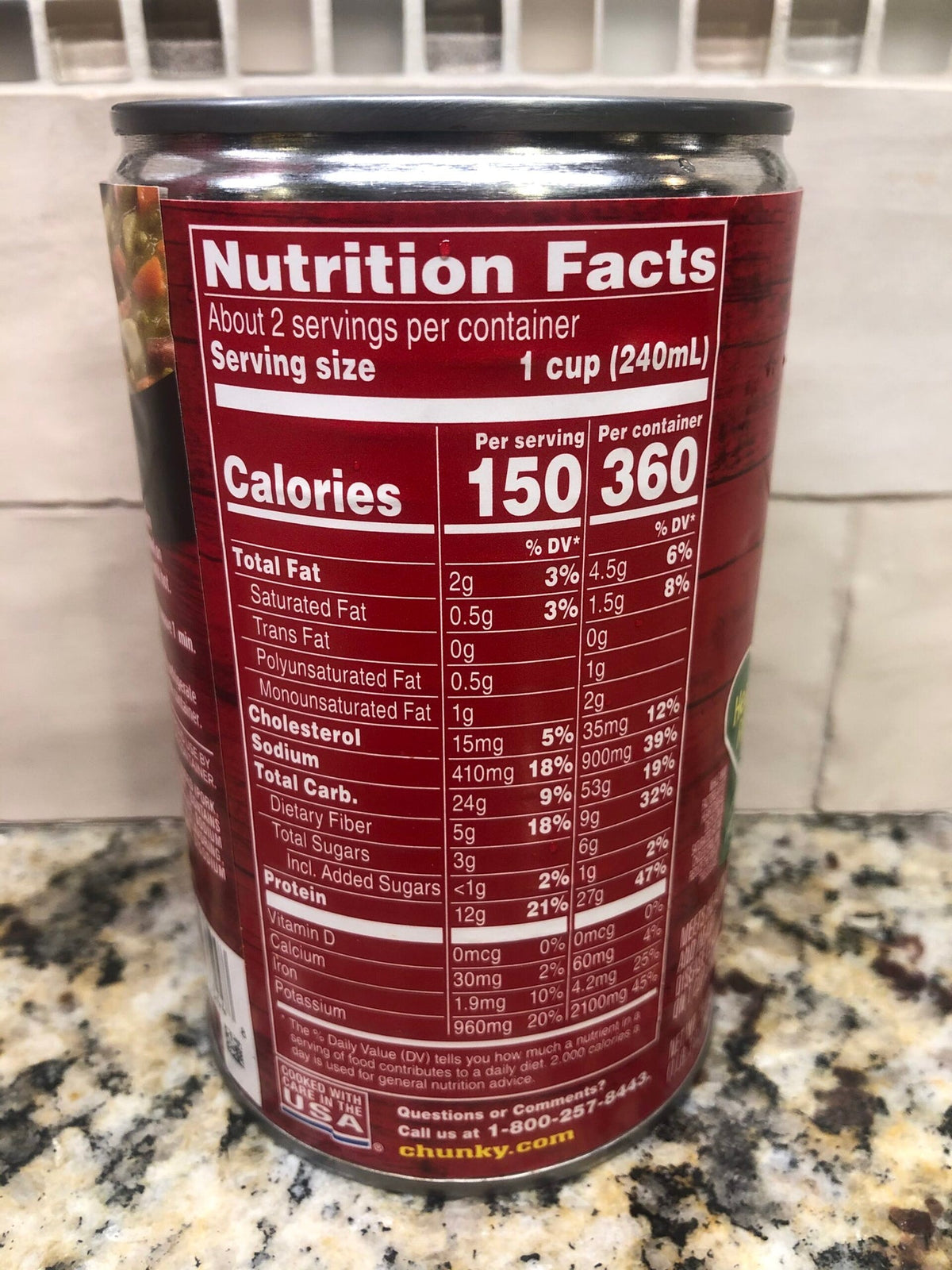 Campbell's Chunky Hr Split Pea & Ham Natural Smoke Flavor Soup, 18.8 oz