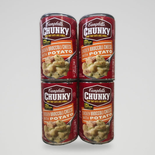 Campbell's Chunky Chicken Broccoli Cheese with Potato Soup, 18.8 oz Cans