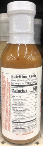 G Hughes Sugar Free Asian Miso Salad Dressing 12 oz Bottle Iceberg