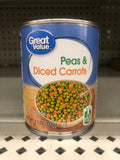 6 CANS Great Value Green Peas & Diced Carrots 8.5 oz Can Casserole Soup Pot Pie