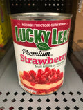 4 CANS Lucky Leaf Premium Strawberry Fruit Filling & Topping 21 oz Can Pie