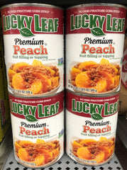 4 CANS Lucky Leaf Premium Peach Fruit Filling & Topping 21 oz Can Pie Pastry