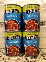 4 CANS Progresso Vegetable Classics Tomato Rotini Soup 19 oz Can