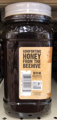 Mountain Ridge Pure Raw Honey Naturally Healthy Bee, 32 oz