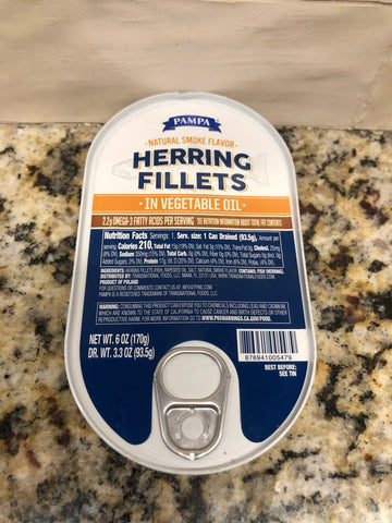 8 CANS Pampa Herring Fillets in Vegetable Oil Can Tin Sardines Steaks