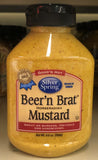 4 Bottles of Silver Spring Squeeze Beer n Brat Mustard, 9.5 oz
