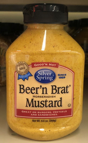 4 Bottles of Silver Spring Squeeze Beer n Brat Mustard, 9.5 oz