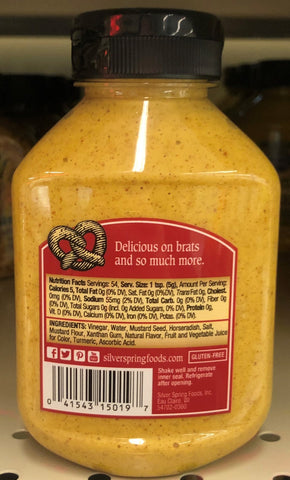 4 Bottles of Silver Spring Squeeze Beer n Brat Mustard, 9.5 oz