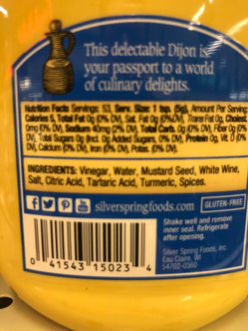 4 Bottles of Silver Spring Squeeze Dijon Mustard, 9.5 oz