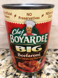 6 CANS Chef Boyardee BIG Beefaroni in Tomato Sauce Pasta 14.75 Oz Can