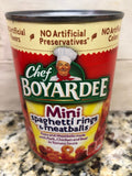 6 CANS Chef Boyardee Mini Spaghetti Rings and Meatballs Pasta 15 Oz Can