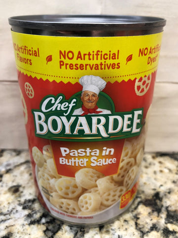 6 CANS Chef Boyardee Pasta in Butter Sauce 15 Oz Can Wheels