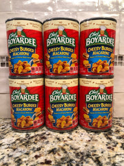 6 CANS Chef Boyardee Cheesy Burger Macaroni 15 Oz Can Sauce Pasta