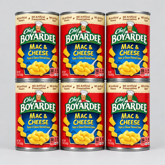 6 Cans of Chef Boyardee Mac and Cheese Macaroni, 15 oz