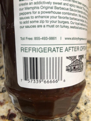 Sticky Fingers Smokehouse Barbecue Sauce Sweet Southern Heat, 18 oz