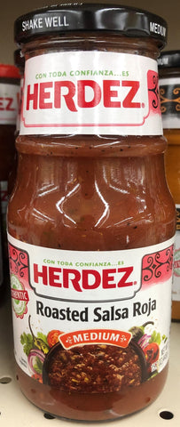 Herdez Medium Roasted Salsa Roja 15.7 oz Jar Dip Relish Pepper