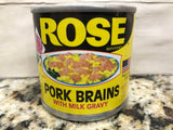 8 Cans Rose Pork Brains with Milk Gravy 5 OZ Can Pig Breakfast FREE SHIP