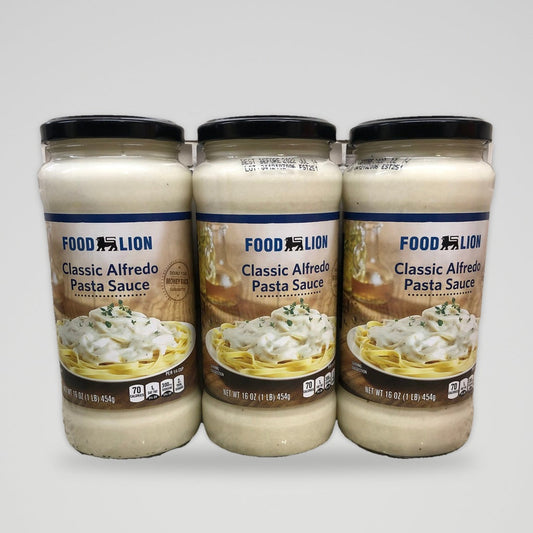 3 Jars of Food Lion Classic Alfredo Sauce, 16 oz