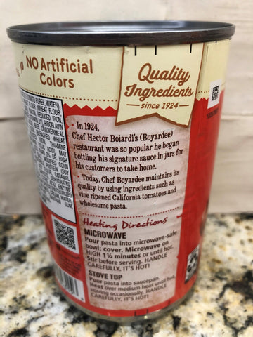 6 Cans of Chef Boyardee Beef Ravioli in Tomato Sauce, 15 oz