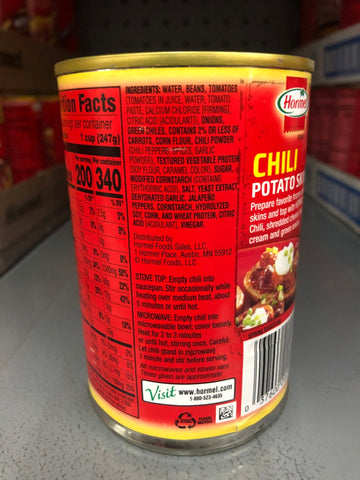 4 Cans of Hormel Chili Vegetarian with Beans, 15 oz
