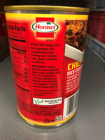 Hormel Chili Turkey with Beans, 15 oz