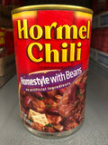 Hormel Homestyle Chili With Beans 15 oz Can Hamburger Sauce Hot Dog