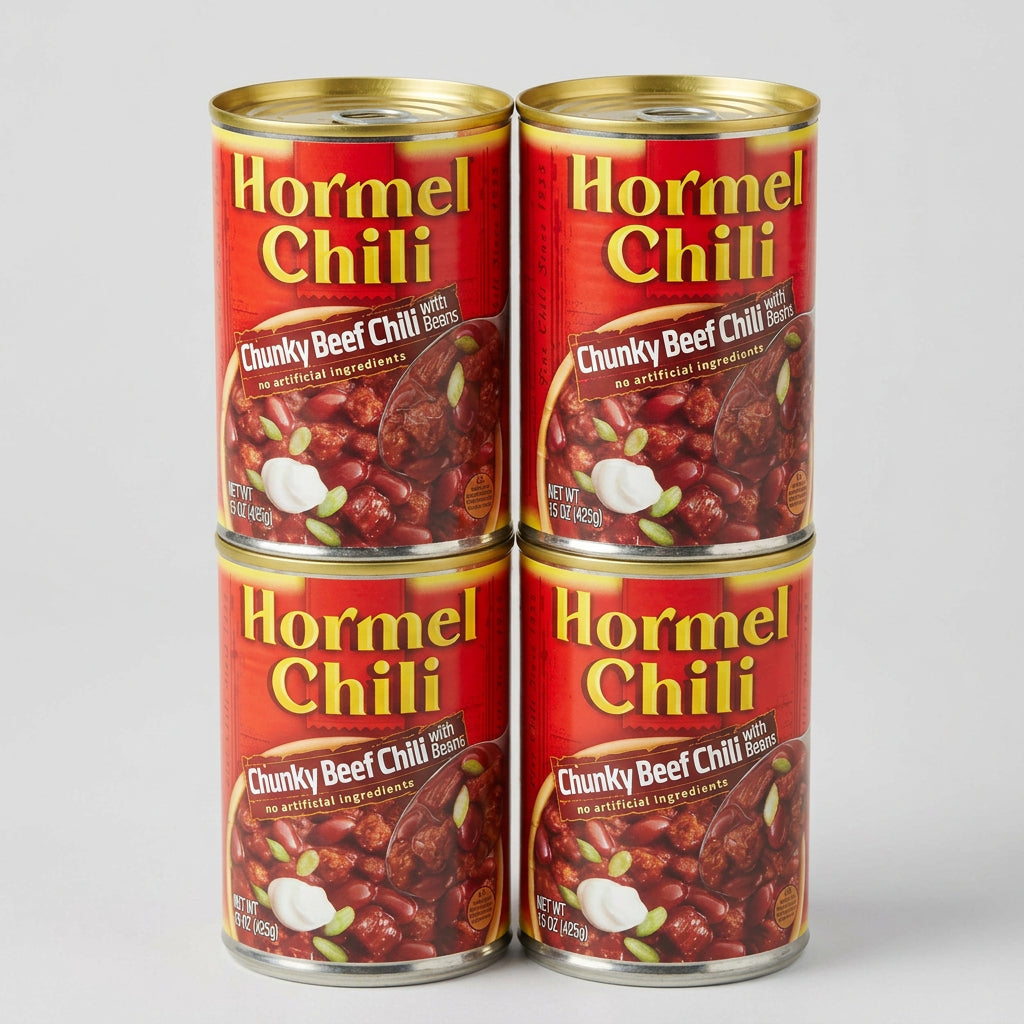 Hormel Chili Chunky Beef with Beans, 15 oz Cans