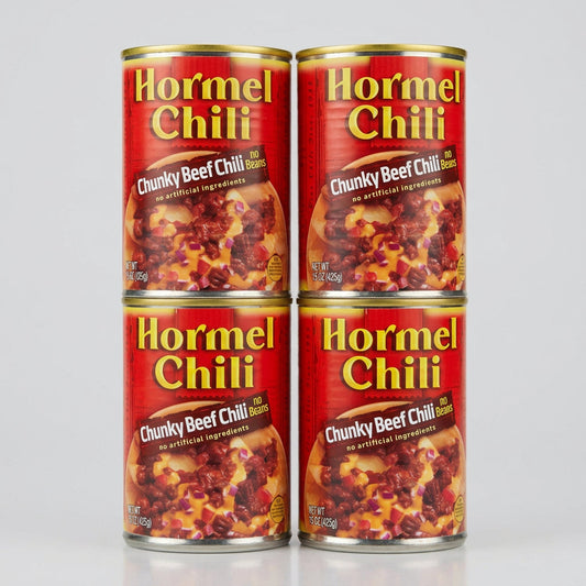 Hormel Chili Chunky Beef No Beans, 15 oz Cans