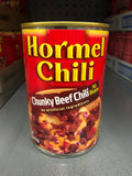 Hormel Chili Chunky Beef NO Beans 15 oz Can Hamburger Sauce Hot Dog