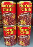 4 CANS Hormel Chili with Beans 15 oz Hamburger Sauce Hot Dog Dip Bowl