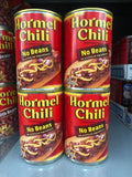 4 CANS Hormel Chili with NO Beans 15 oz Hamburger Sauce Hot Dog Dip Bowl