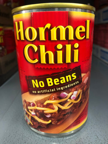 4 CANS Hormel Chili with NO Beans 15 oz Hamburger Sauce Hot Dog Dip Bowl