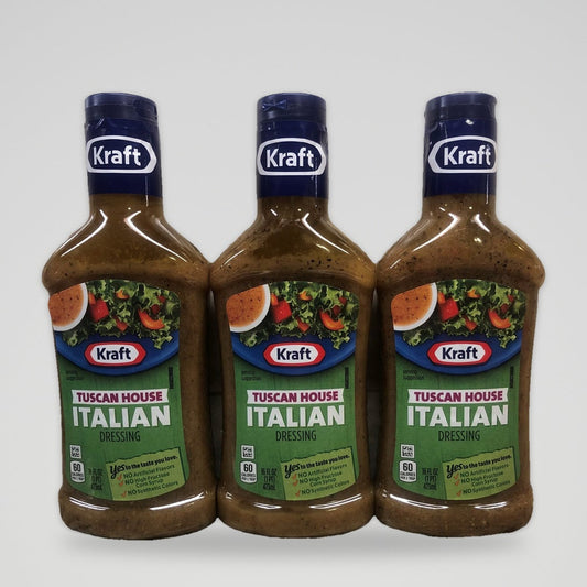 3 Bottles of Kraft Tuscan House Italian Salad Dressing, 16 oz