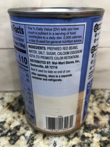 6 Cans of Great Value Red Beans, 15.5 oz