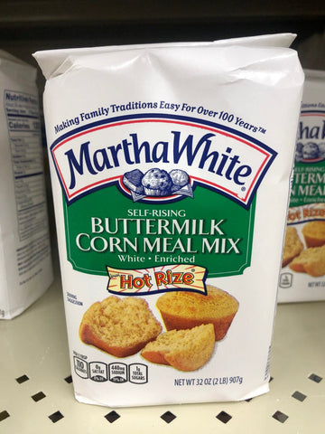 2 BAGS Martha White Buttermilk Hot Rize Corn Meal Mix 2 lb Bag Enriched