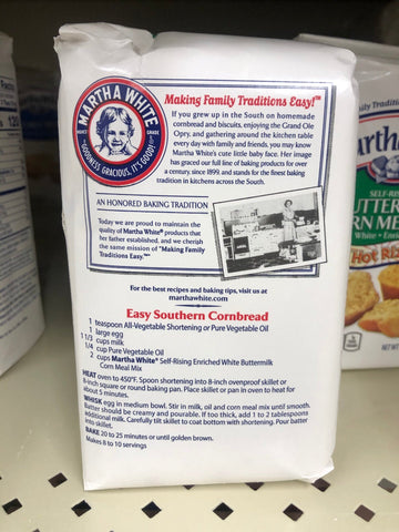 2 Bags of Martha White Buttermilk Hot Rize Corn Meal Mix, 2 lb