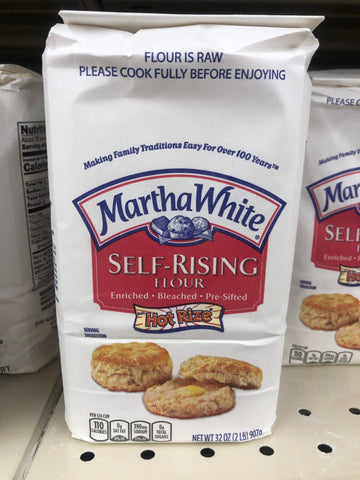 2 Bags of Martha White Hot Rize Enriched Self Rising Flour, 2 lb