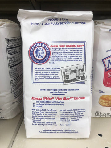 2 BAGS Martha White Hot Rize Enriched Self Rising Flour 2 lb Bag Pre-sifted