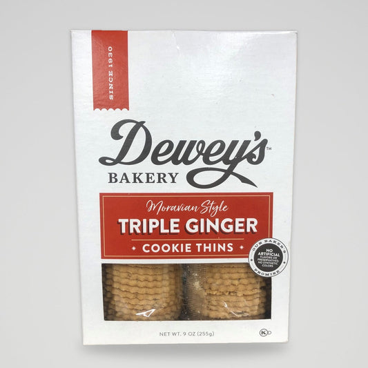 Deweys Bakery Triple Ginger Crisp Moravian Cookie Thins, 9 oz