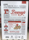 Deweys Bakery Triple Ginger Crisp Moravian Cookie Thins 9 oz Box Old Salem