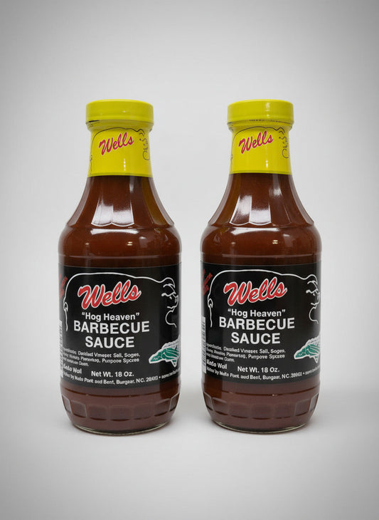 2 Bottles of Wells Hog Heaven Barbecue Sauce, 18 oz
