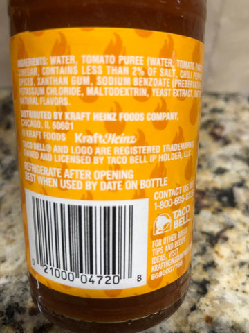 4 Bottles of Taco Bell Mild Sauce, 7.5 oz