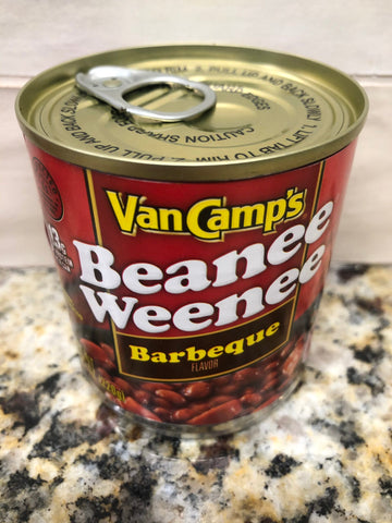 8 CANS Van Camp's Barbeque Beanee Weenee 7.75 oz can BBQ Beans Franks Hot Dogs