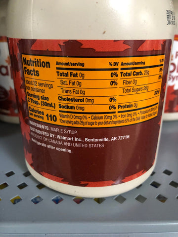 2 Bottles of Great Value Pure Maple Syrup, 32 oz