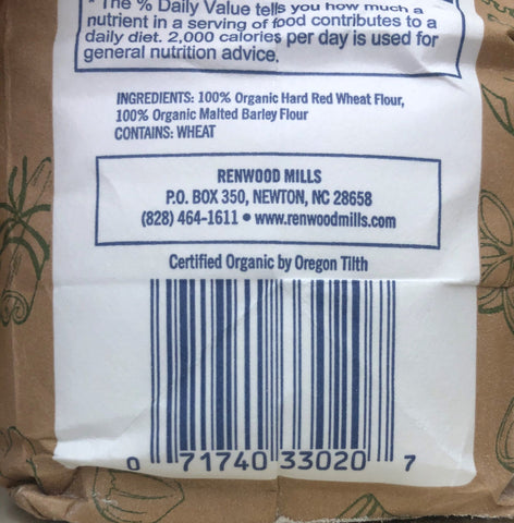 2 Bags of Southern Biscuit Tenda Bake 100% Organic All Purpose Flour, 2 lb