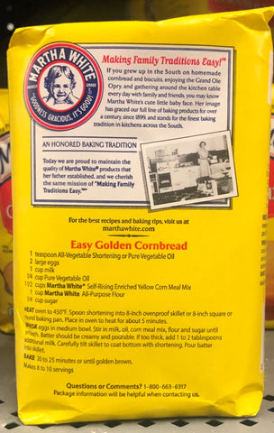 2 Bags of Martha White Corn Meal Yellow Mix Flour, 2 lb