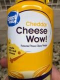 Great Value Cheese Wow! Spray Squeeze Cheddar Cheese Wiz 8 oz Can